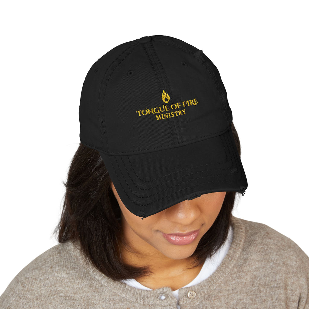 Tongue of Fire Ministry | Embroidered Distressed Cap