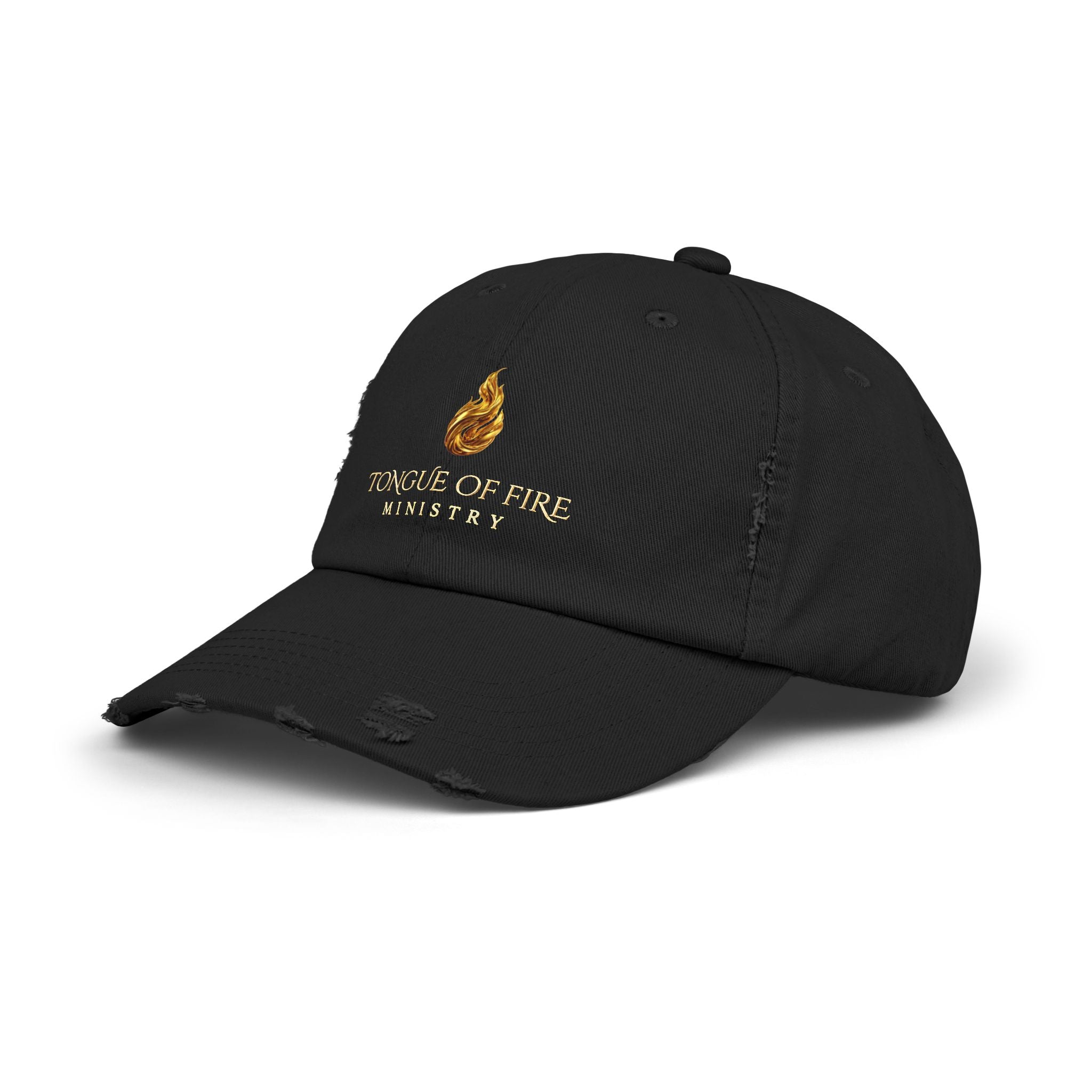 Tongue of Fire Ministry Distressed Cap — Flame Logo Hat
