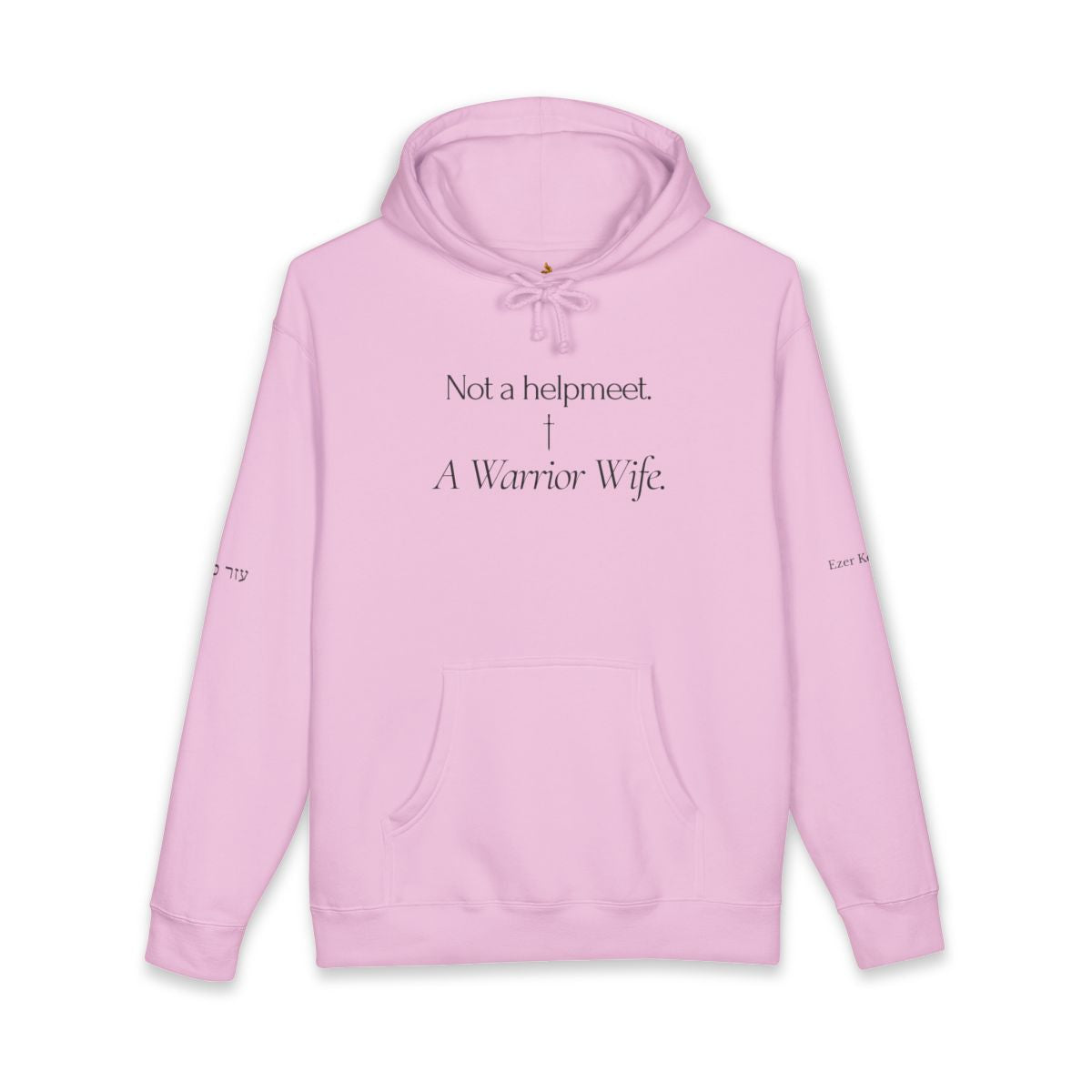 Warrior Wife Hoodie - Black Font