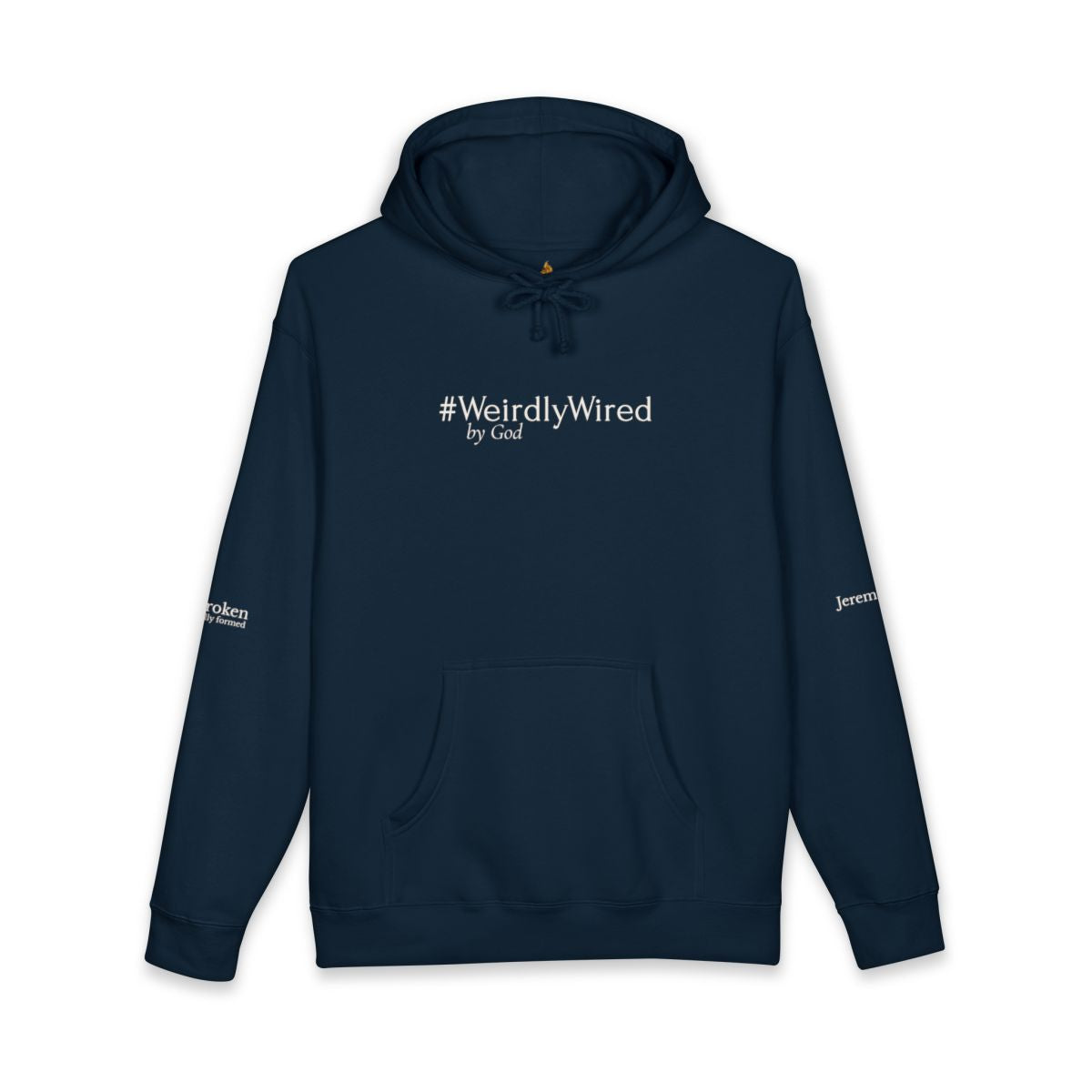 #WeirdlyWired by God Watchman Hoodie White Font