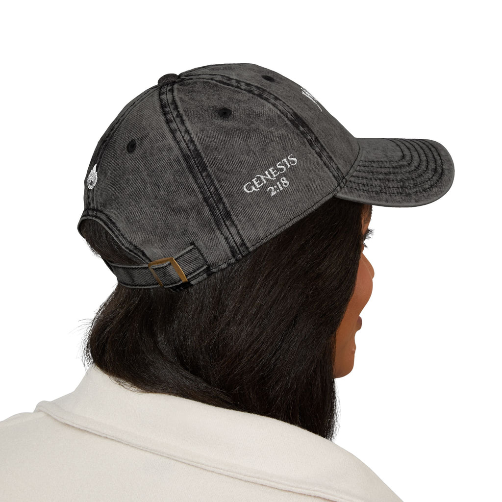 Warrior Wife | Genesis 2:18 Vintage Embroidered Cap