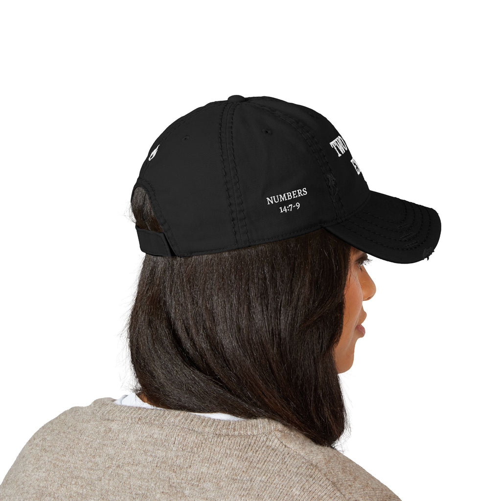 Two Spies Eyes | Numbers 14:9 - Embroidered Distressed Dad Hat