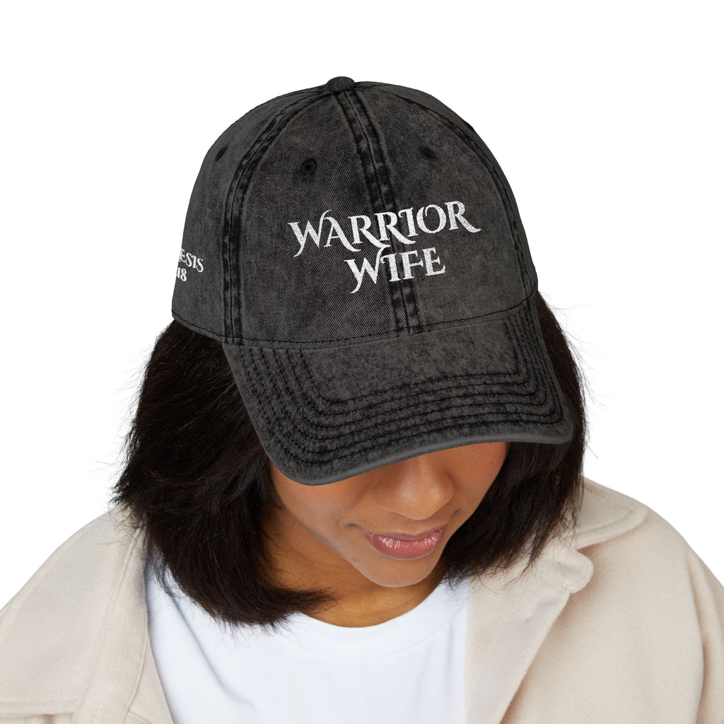 Warrior Wife | Genesis 2:18 Vintage Embroidered Cap