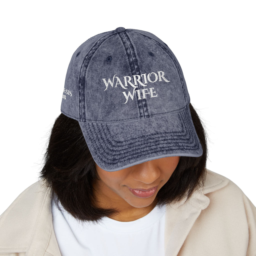 Warrior Wife | Genesis 2:18 Vintage Embroidered Cap
