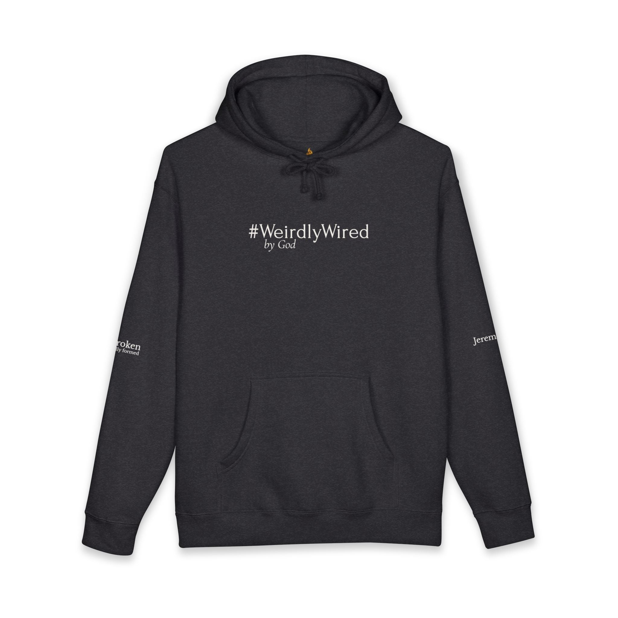 #WeirdlyWired by God Watchman Hoodie White Font