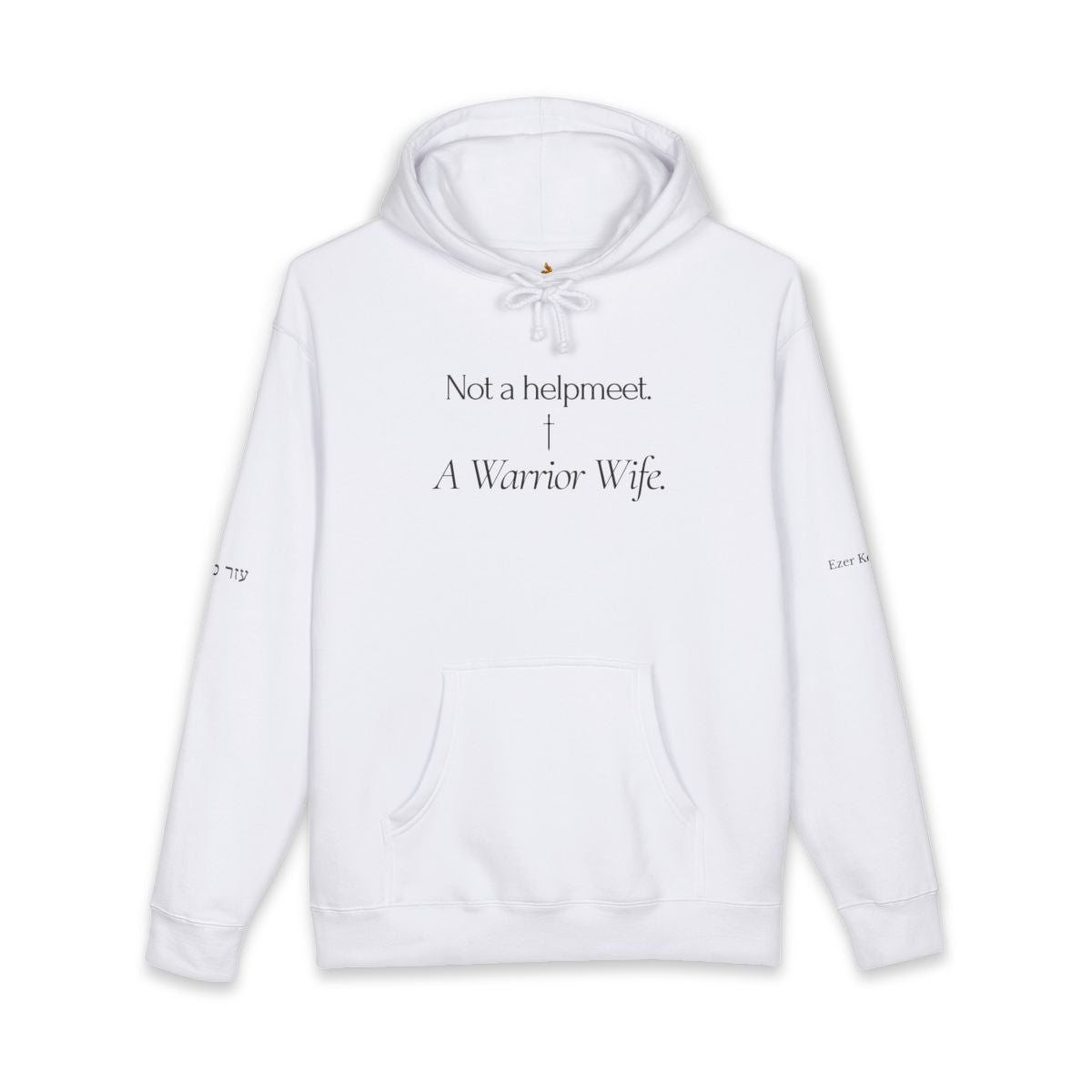 Warrior Wife Hoodie - Black Font