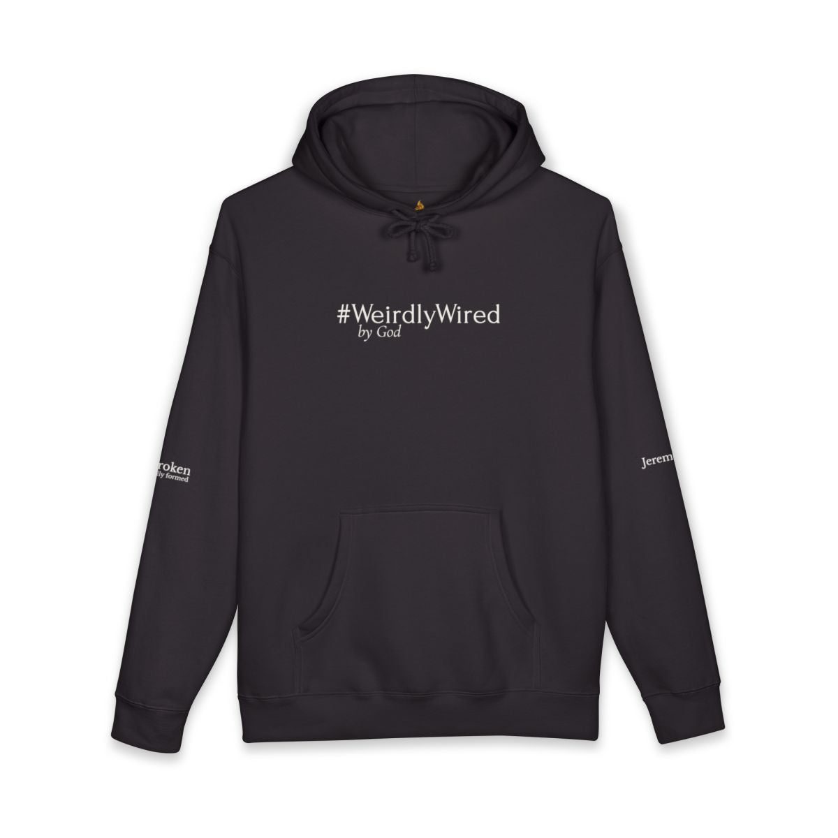 #WeirdlyWired by God Watchman Hoodie White Font