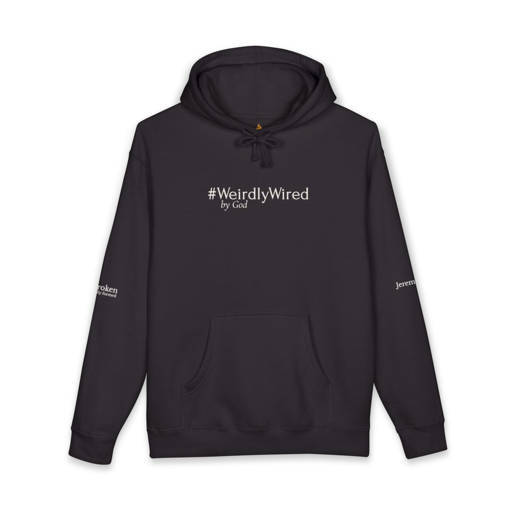 #WeirdlyWired by God Watchman Hoodie White Font